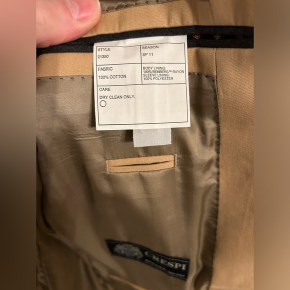 J. Crew Ludlow suit jacket, tan cotton, 40L - Picture 6 of 7